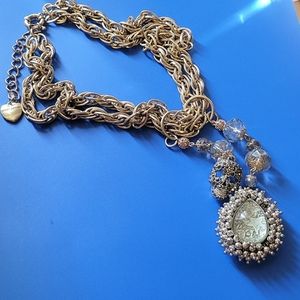 Betsy Johnson Skull chain necklace